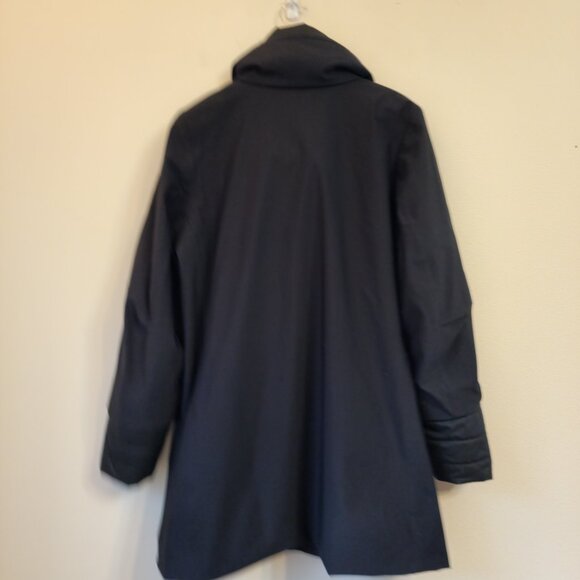 Creenstone Coats Navy Blue Raincoat 9000 Women Sz 44/14 US Double Zip Outdoor - Picture 3 of 16